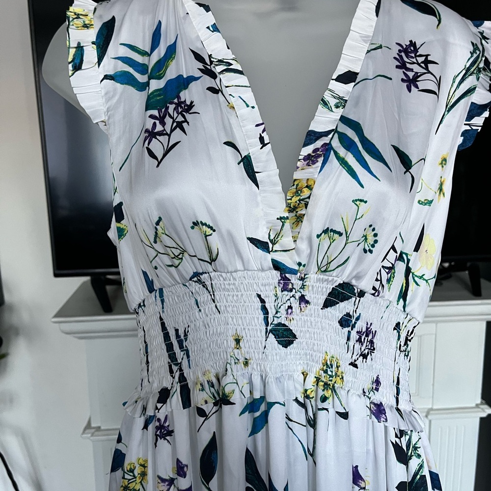 Floral White Dress
